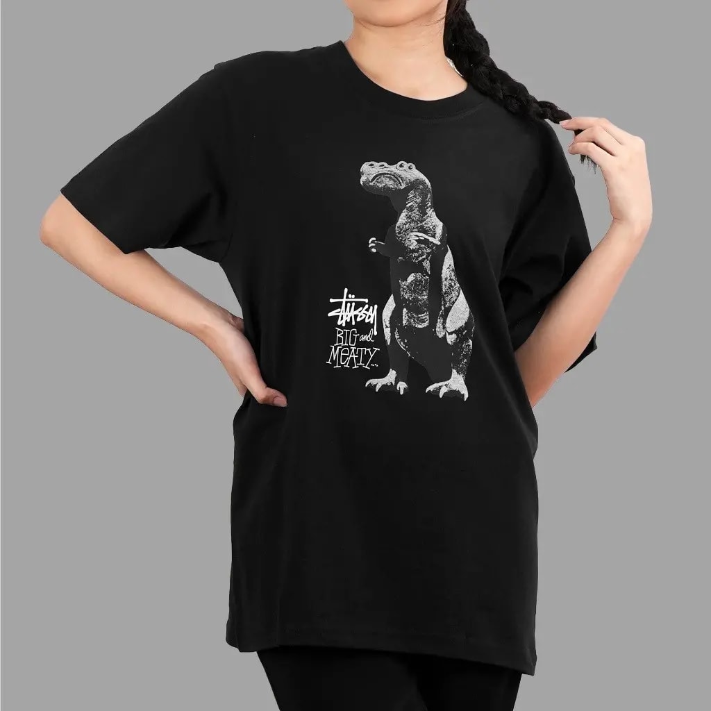 Áo Stussy Big & Meaty Tee Pigment Dyed 'Black' 1905133 — ảnh 3