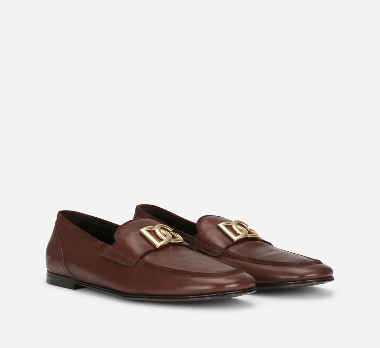 Giày Dolce & Gabbana Calfskin Slippers 'Brown' A50462AQ99380047 — ảnh 4