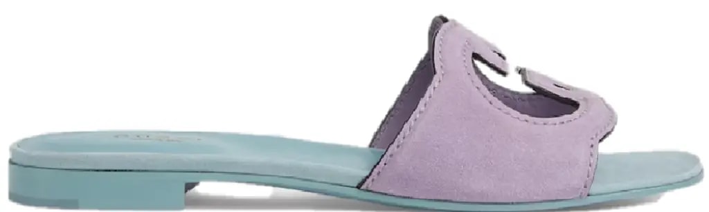 Dép Gucci Interlocking G Slide 'Light Blue Lilac Suede' 694451-C2000-5252 — kich-thuoc: 36