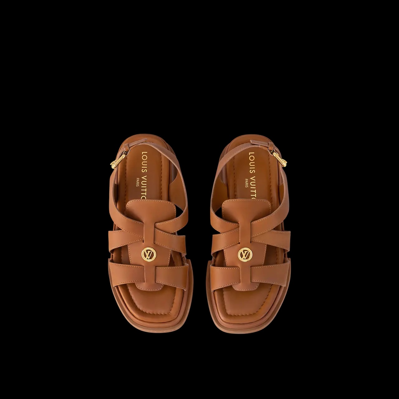 Dép Louis Vuitton Maya Flatform Sandals 'Cognac' 1ACYKL — ảnh 2