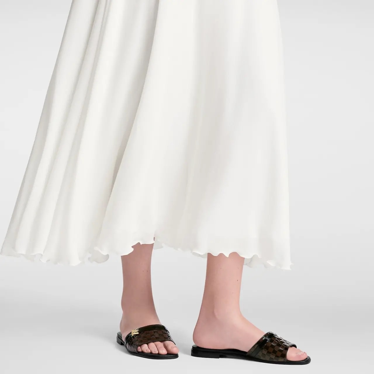 Dép Louis Vuitton Neo Revival Flat Mules 'Ebene' 1ACSOW — ảnh 3
