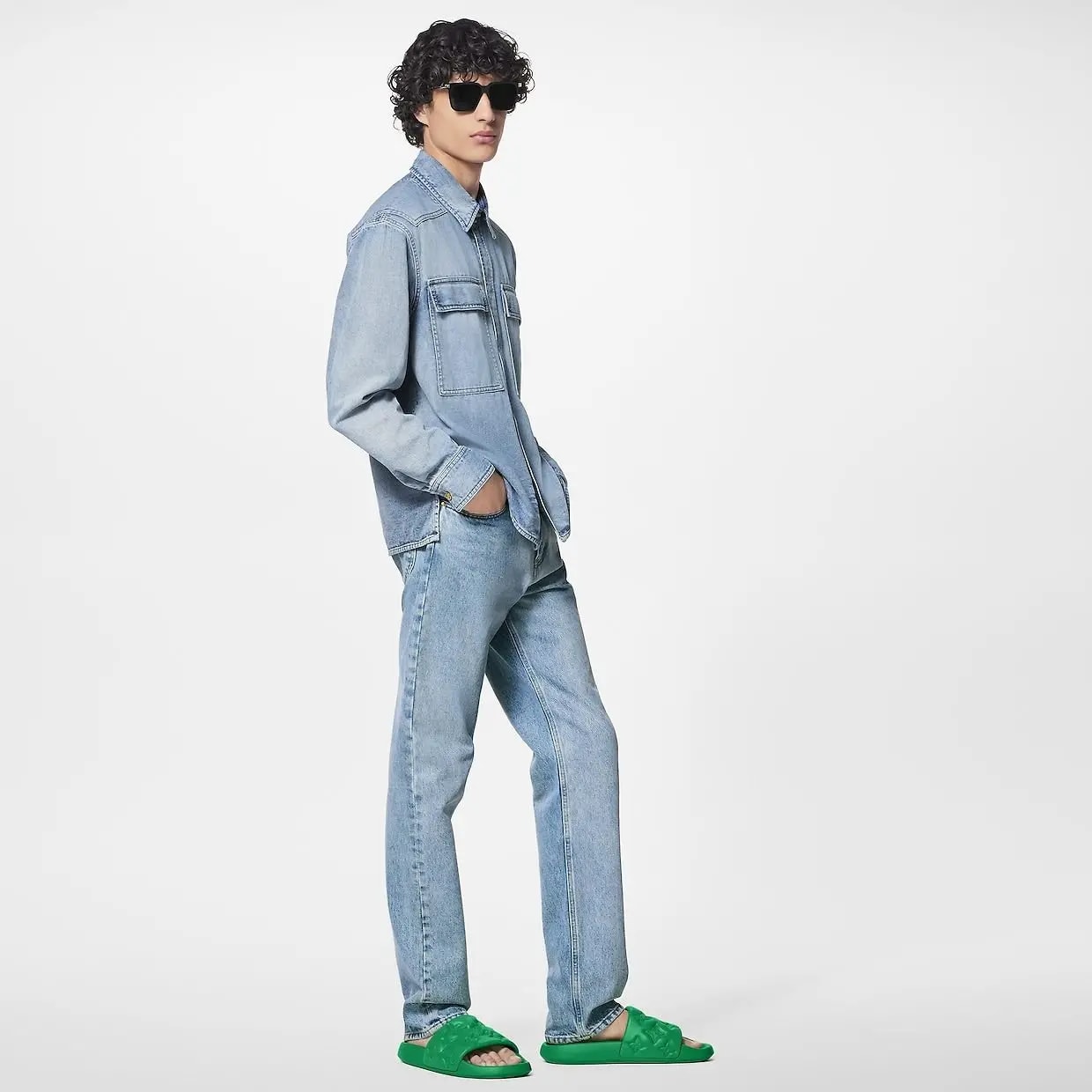 Dép Louis Vuitton Waterfront Mules 'Green' 1AA5OH — ảnh 4