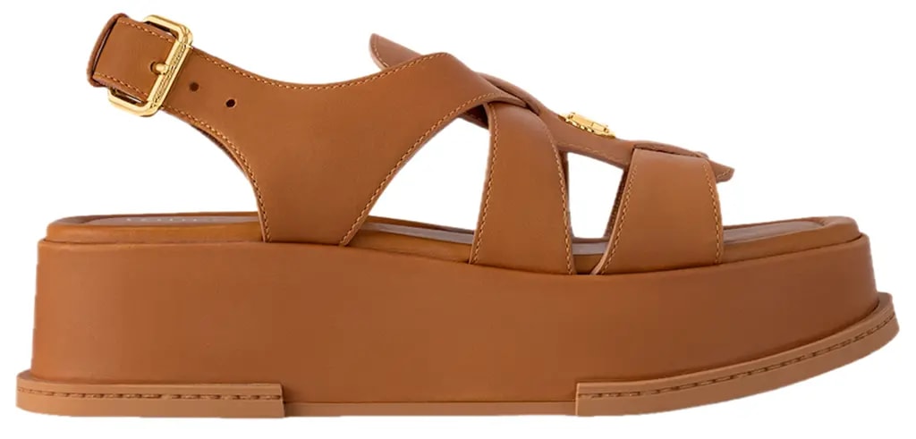 Dép Louis Vuitton Maya Flatform Sandals 'Cognac' 1ACYKL — kich-thuoc: 36