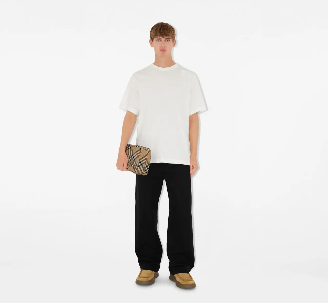 Túi Burberry Check Travel Pouch 'Beige' 80927071 — ảnh 2
