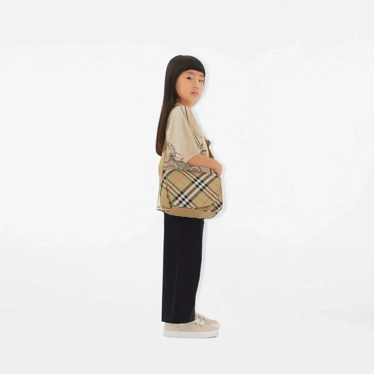 Túi Burberry Checked Messenger Bag 'Beige' 80895061 — ảnh 4