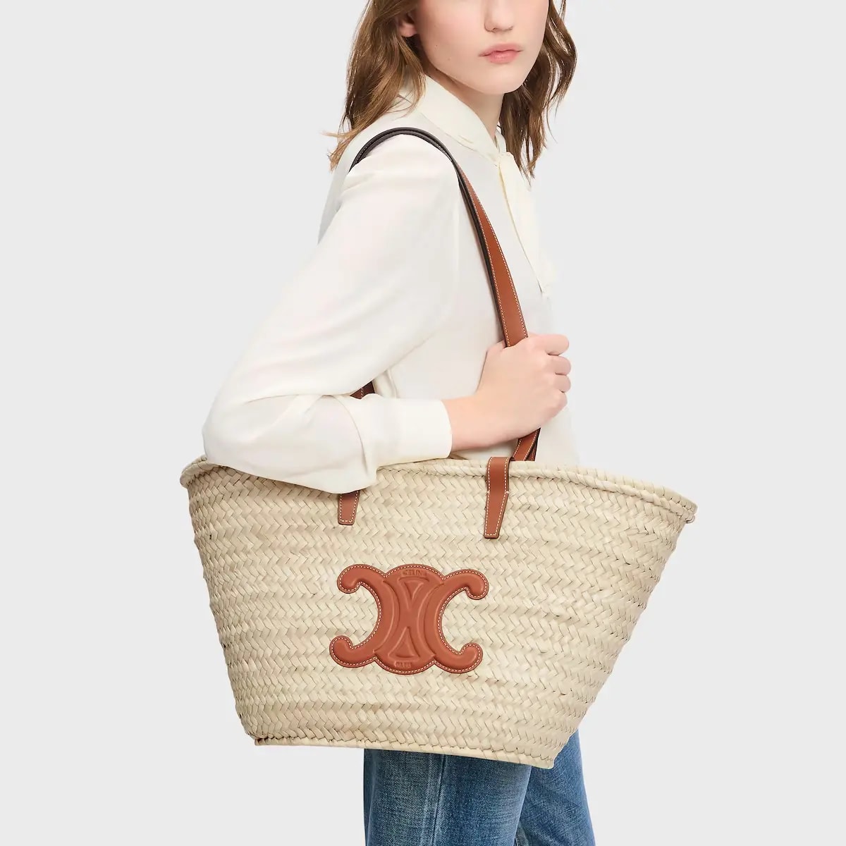 Túi Celine Classic Panier Palm Leaves Calfskin 'Beige' 192622CGG-04LU — ảnh 3