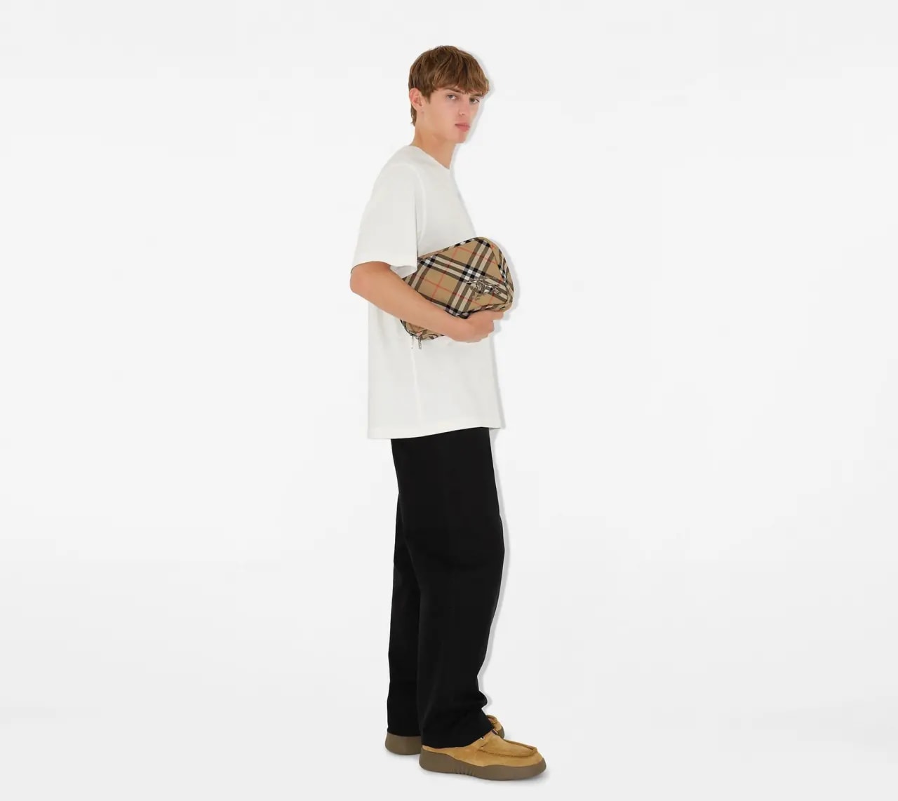 Túi Burberry Check Travel Pouch 'Beige' 80927071 — ảnh 3
