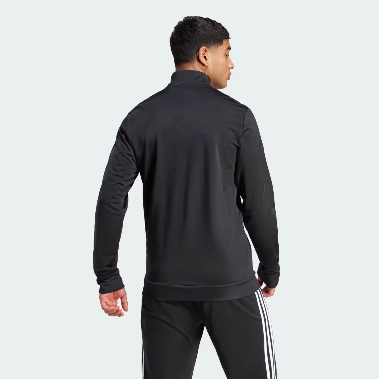 Áo Adidas Essentials Warm-Up 3-Stripes 'Black' H46099 — ảnh 3