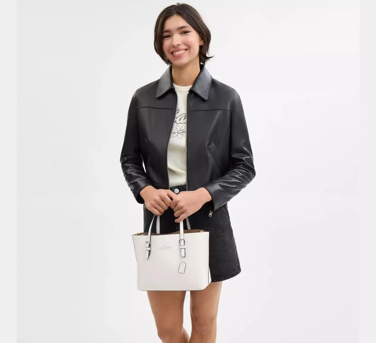 Túi Nữ Coach Mollie Tote Bag 25 'Chalk' CV966-SVHA — ảnh 3