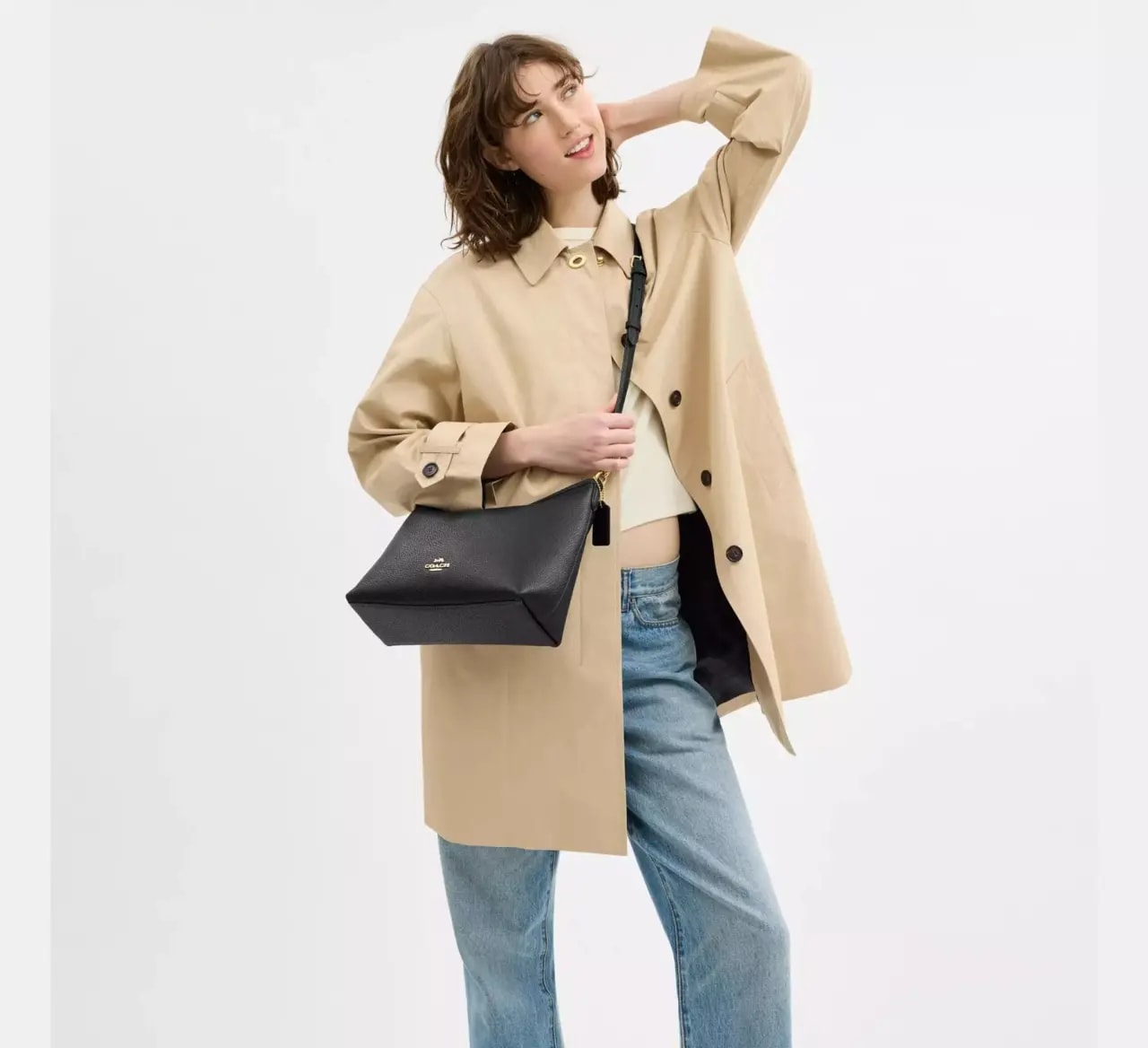 Túi Coach Laurel Shoulder Bag 'Black' CR148-IMBLK — ảnh 3