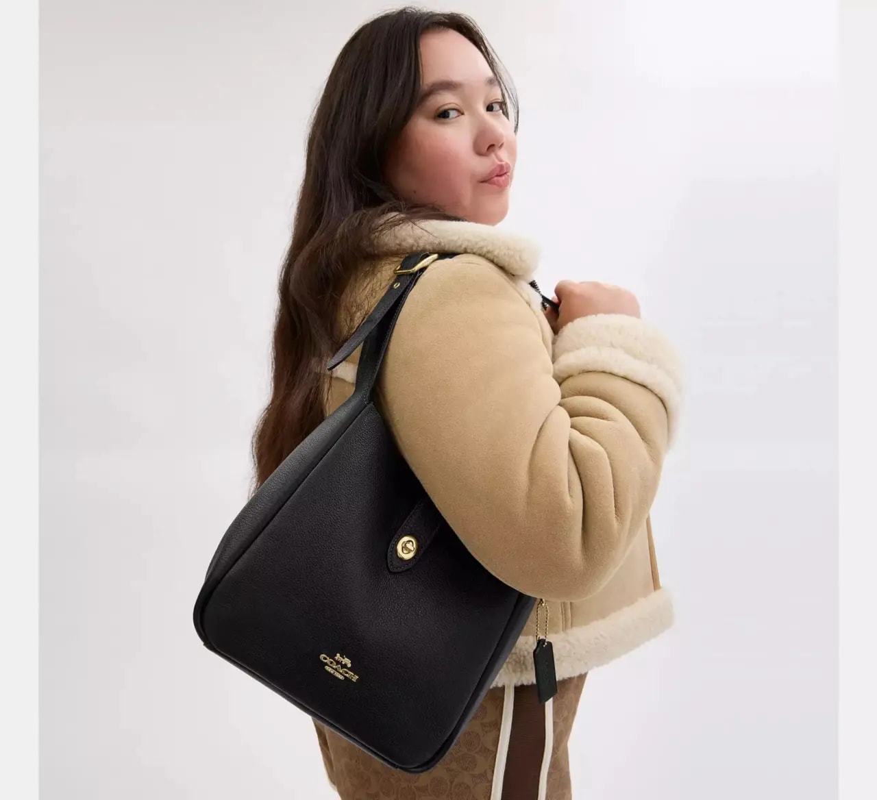 Túi Coach Hadley Convertible Crossbody 'Black' CW002-IMBLK — ảnh 3