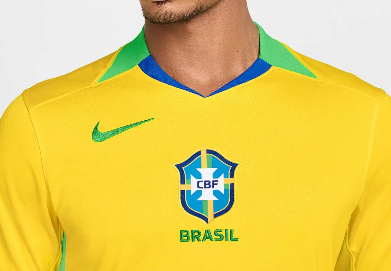 Áo Nike Brazil 2025 Home Jersey 'Yellow' FZ9011-718 — ảnh 4
