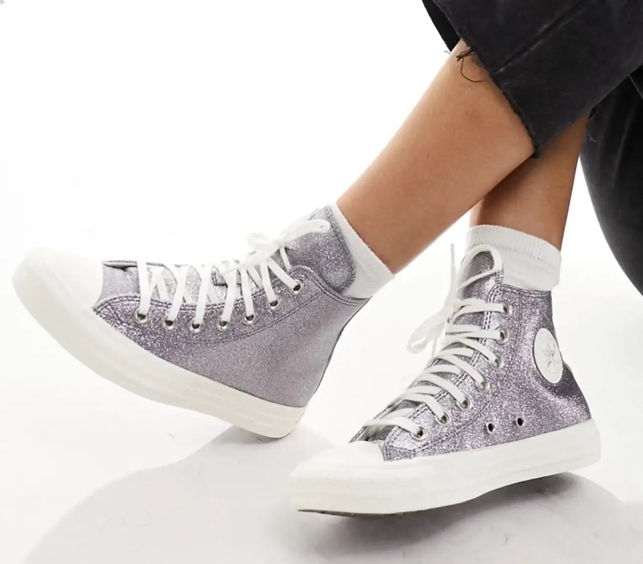 Giày Converse Chuck Taylor All Star Glitter 'Gunmetal' A07948C — ảnh 2