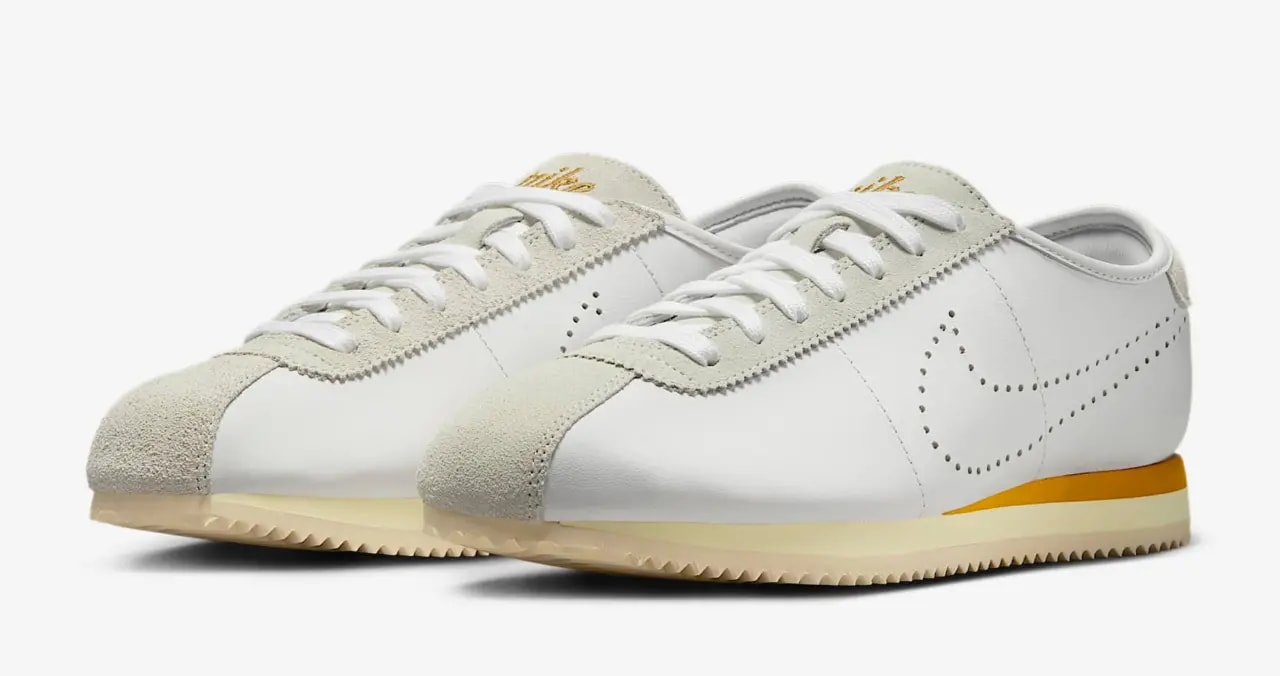 Giày Nike Cortez 'White Bronze Perforated Swoosh' HQ1841-100 — ảnh 4