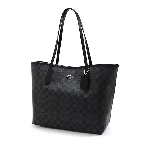 Túi Coach City Tote In Signature Canvas Bag 'Black' 5696-SVTSQ — ảnh 5
