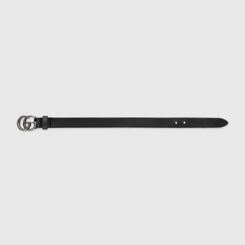 Vòng Tay Gucci Engraved Double G Leather Bracelet 'Black' 648702-J5244-9263 — ảnh 3