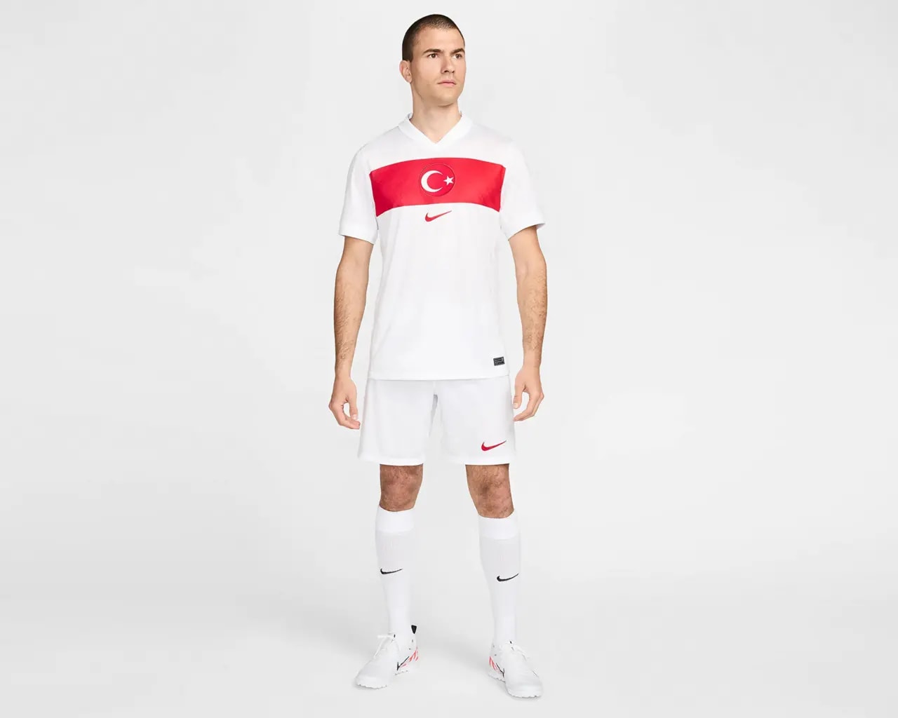 Áo Nike Turkey Home Shirt 2024/2025 'White Red' FV1743-100 — ảnh 4
