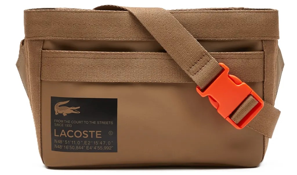 Túi Lacoste Signature Print Water-Repellent 'Brown' NH4035OU-K88