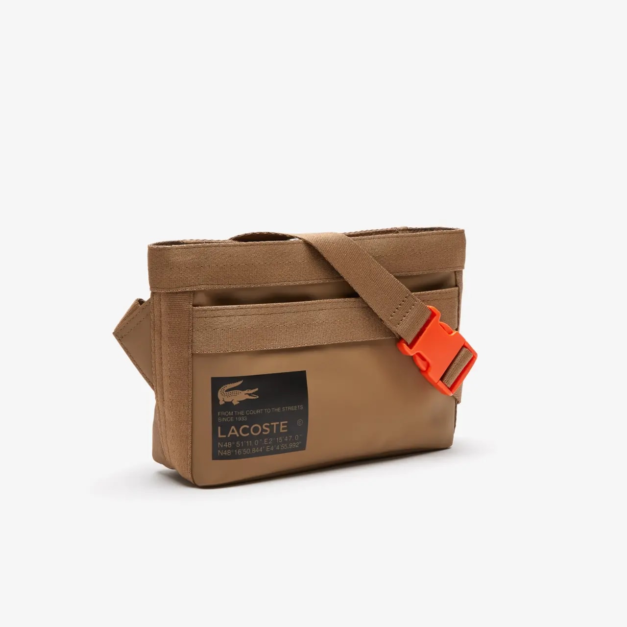 Túi Lacoste Signature Print Water-Repellent 'Brown' NH4035OU-K88 — ảnh 3