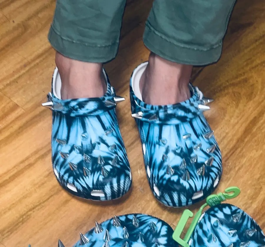 Dép Crocs Classic Rebel Clogs 'Blue White' 208329-928 — ảnh 2