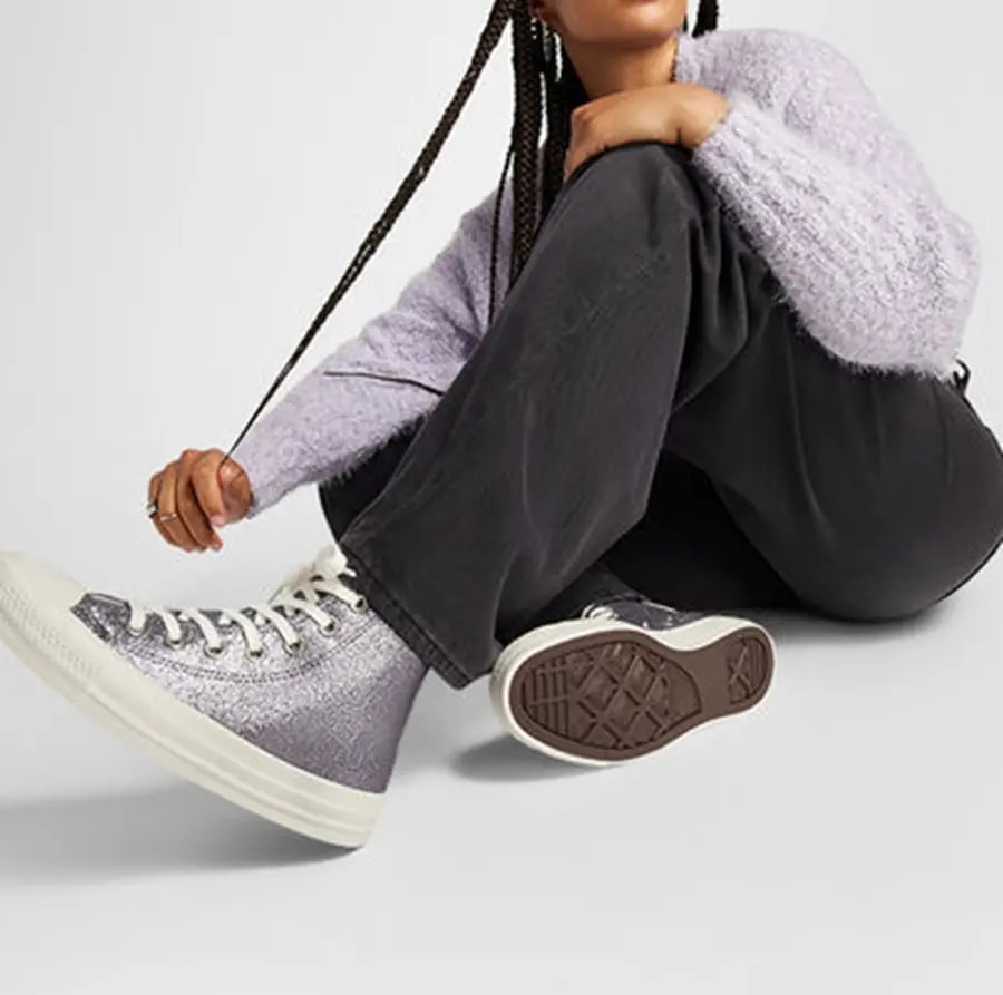 Giày Converse Chuck Taylor All Star Glitter 'Gunmetal' A07948C — ảnh 4