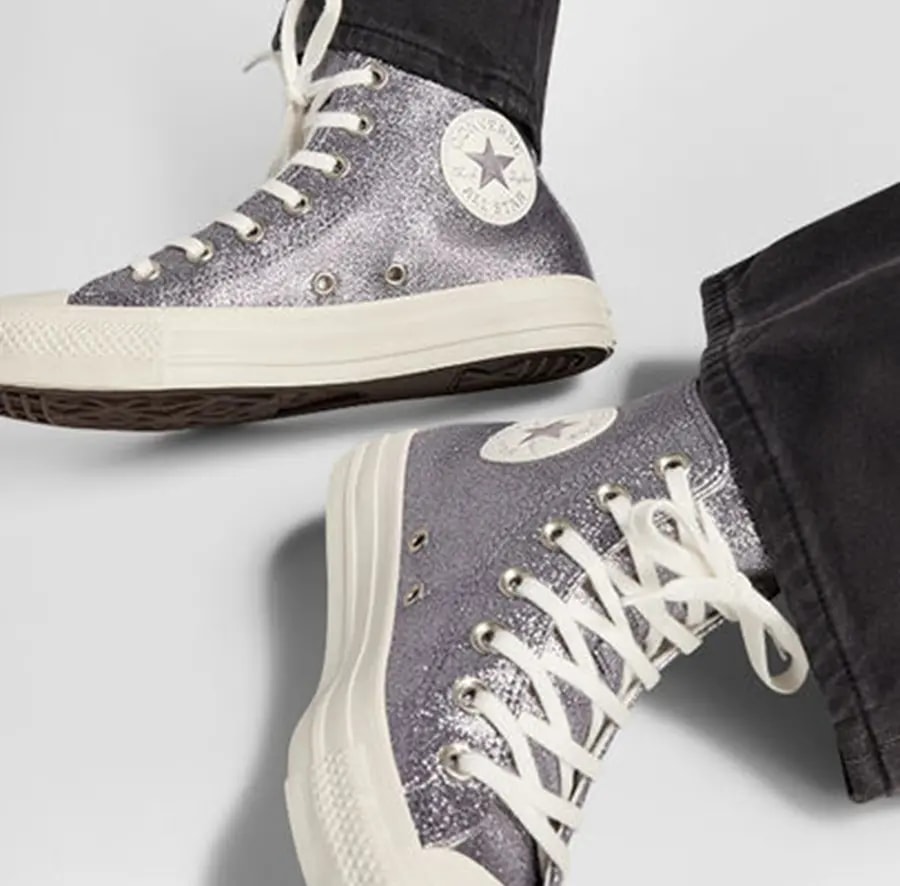 Giày Converse Chuck Taylor All Star Glitter 'Gunmetal' A07948C — ảnh 3