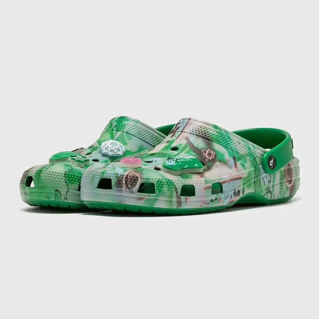 Dép Crocs Classic Clog x Futura Laboratories 'Green Ivy' 209622-3WH — ảnh 5