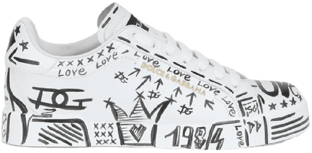 Giày Dolce & Gabbana Hand Painted Calfskin Portofino 'White' CK1602AY66589697 — kich-thuoc: 38
