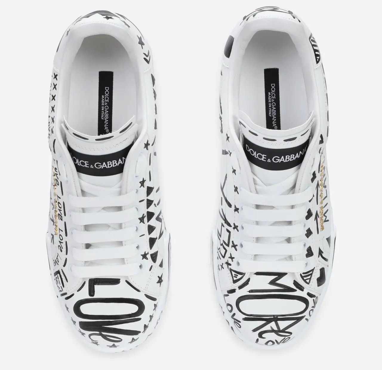 Giày Dolce & Gabbana Hand Painted Calfskin Portofino 'White' CK1602AY66589697 — ảnh 2