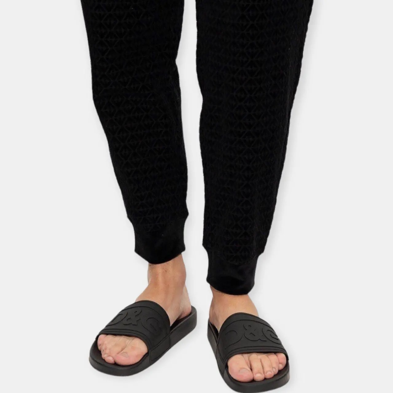 Dép Dolce & Gabbana Rubber Slides 'Black' CS2072AX3898B956 — ảnh 2