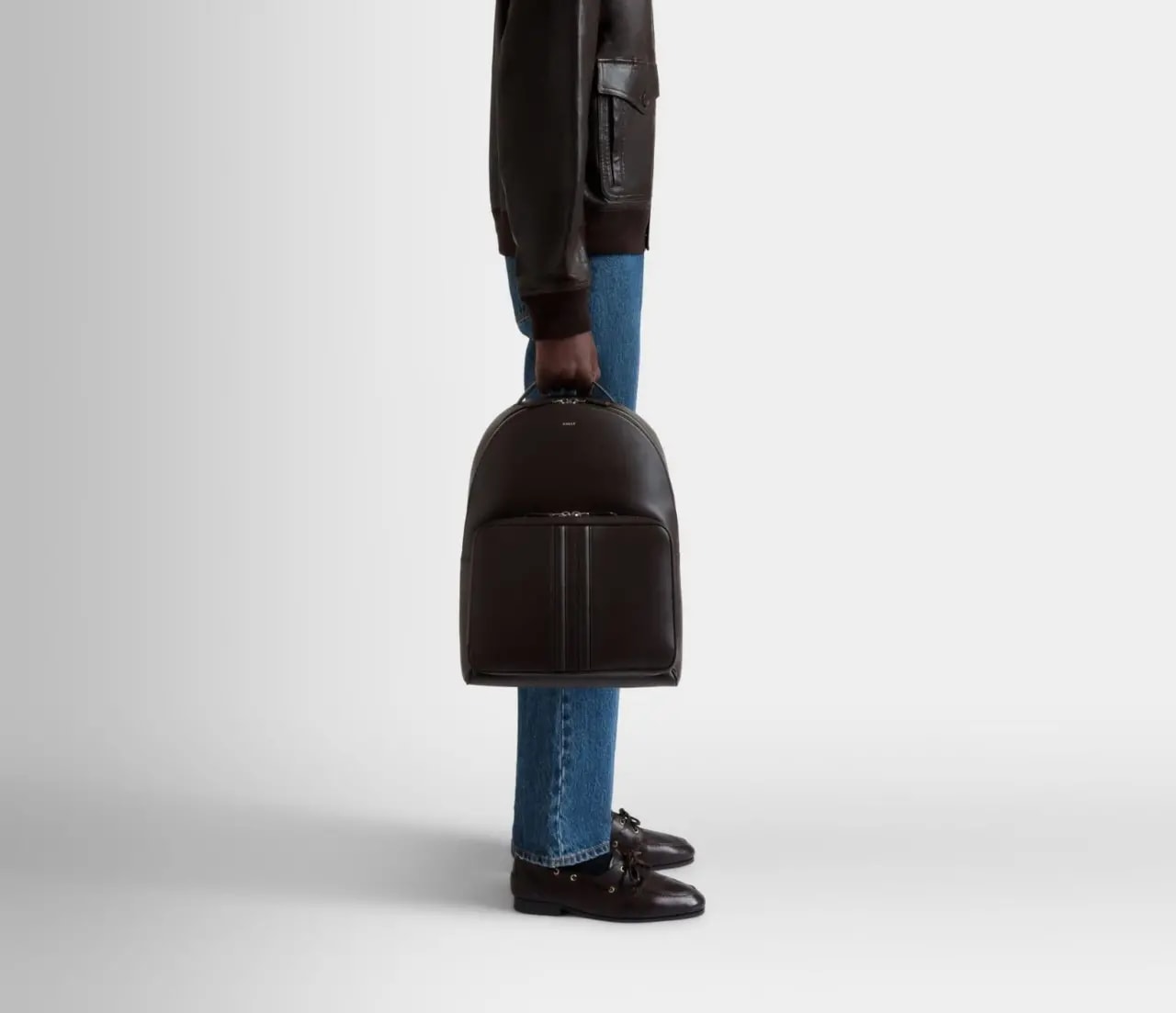 Balo Bally Mythos Backpack In Recycled Leather 'Navy' 6310278 — ảnh 2