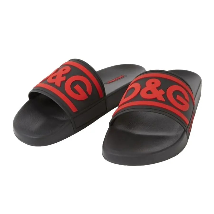 Dép Dolce & Gabbana Logo Sandals 'Black' CS2072-AQ858-89650 — ảnh 4