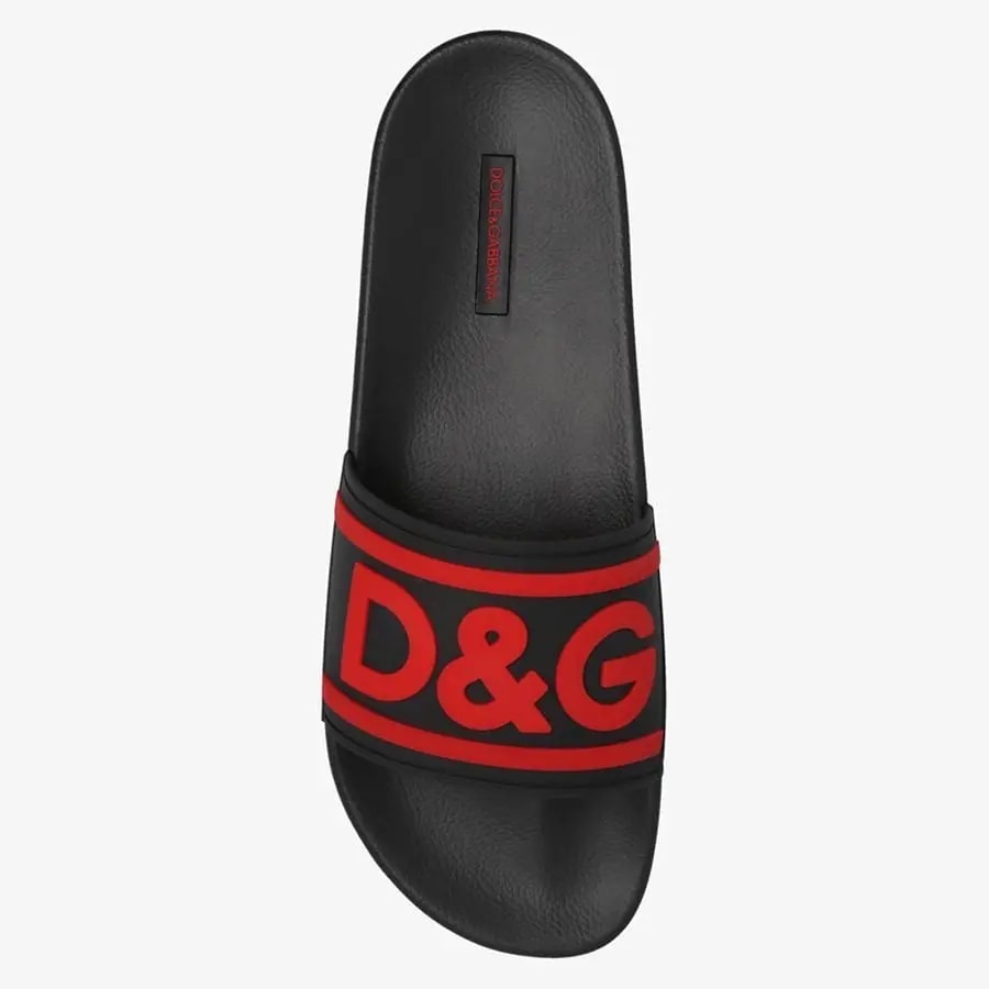 Dép Dolce & Gabbana Logo Sandals 'Black' CS2072-AQ858-89650 — ảnh 3