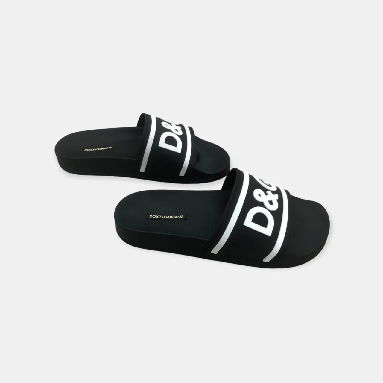 Dép Dolce & Gabbana Slides DG Logo 'Black' CS1732B9L738B939 — ảnh 2