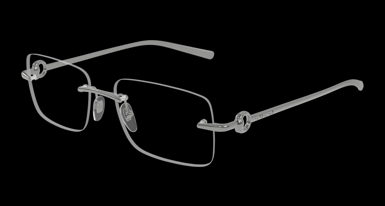 Kính Gucci Eyeglasses 'Silver' GG17030-001 — ảnh 2