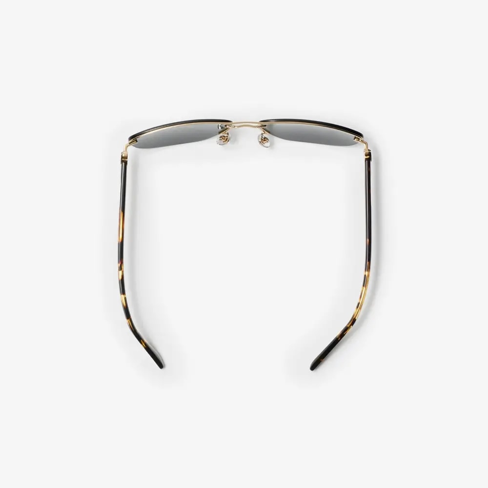 Kính Burberry Metal Shield Rectangular Sunglasses​ 'Gold' 40844701 — ảnh 2