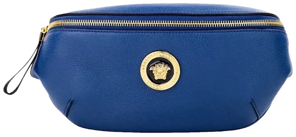 Túi Versace Grainy Calf Leather 'Blue' 1002884-1A02187-2UC4V