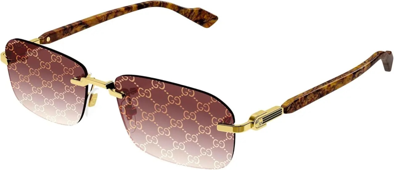 Kính Gucci Sunglasses 'Pink Gold' GG1221S-004 — ảnh 3