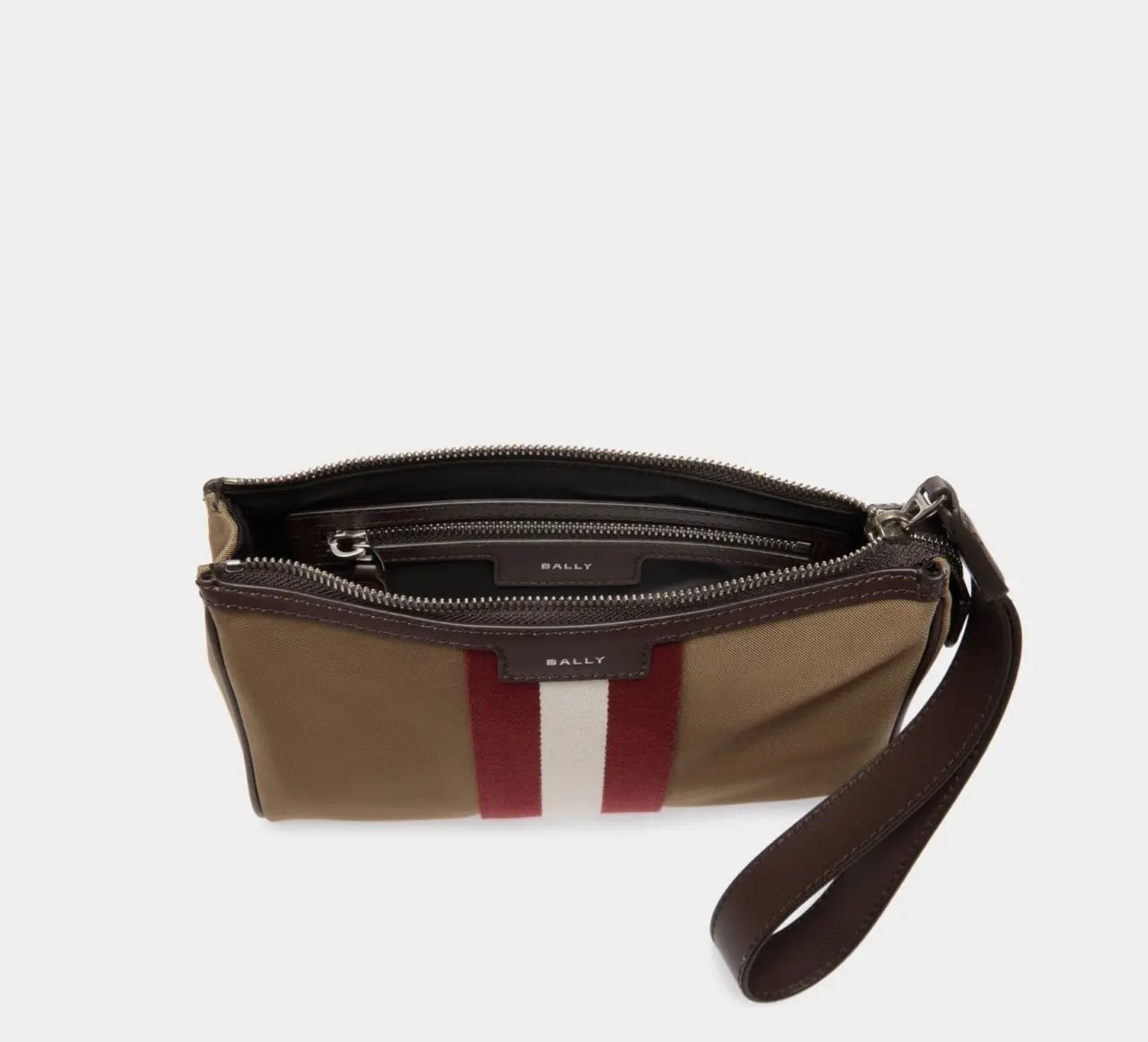 Túi Bally Code Pouch In Nylon 'Camel' 6310905 — ảnh 2