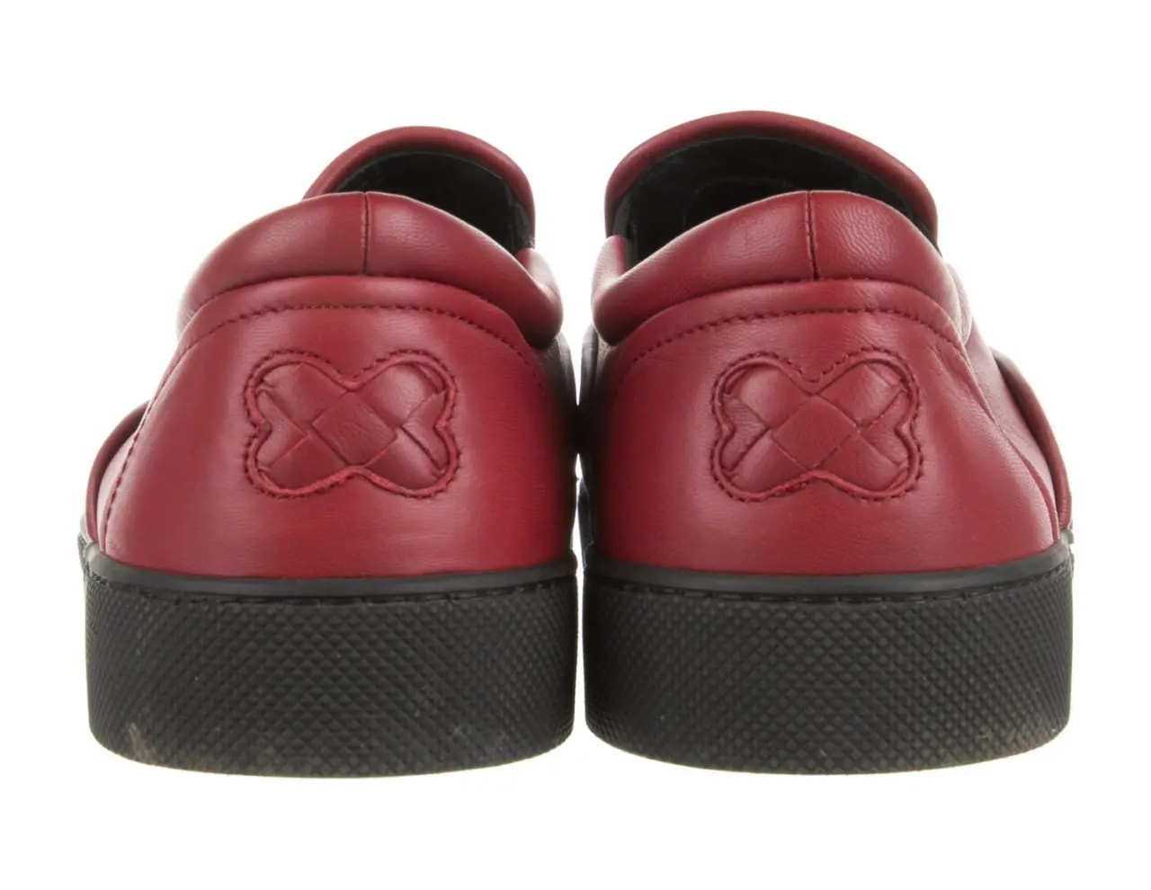 Giày Bottega Veneta Leather Woven Slip On 'Red' 190809-6453 — ảnh 3