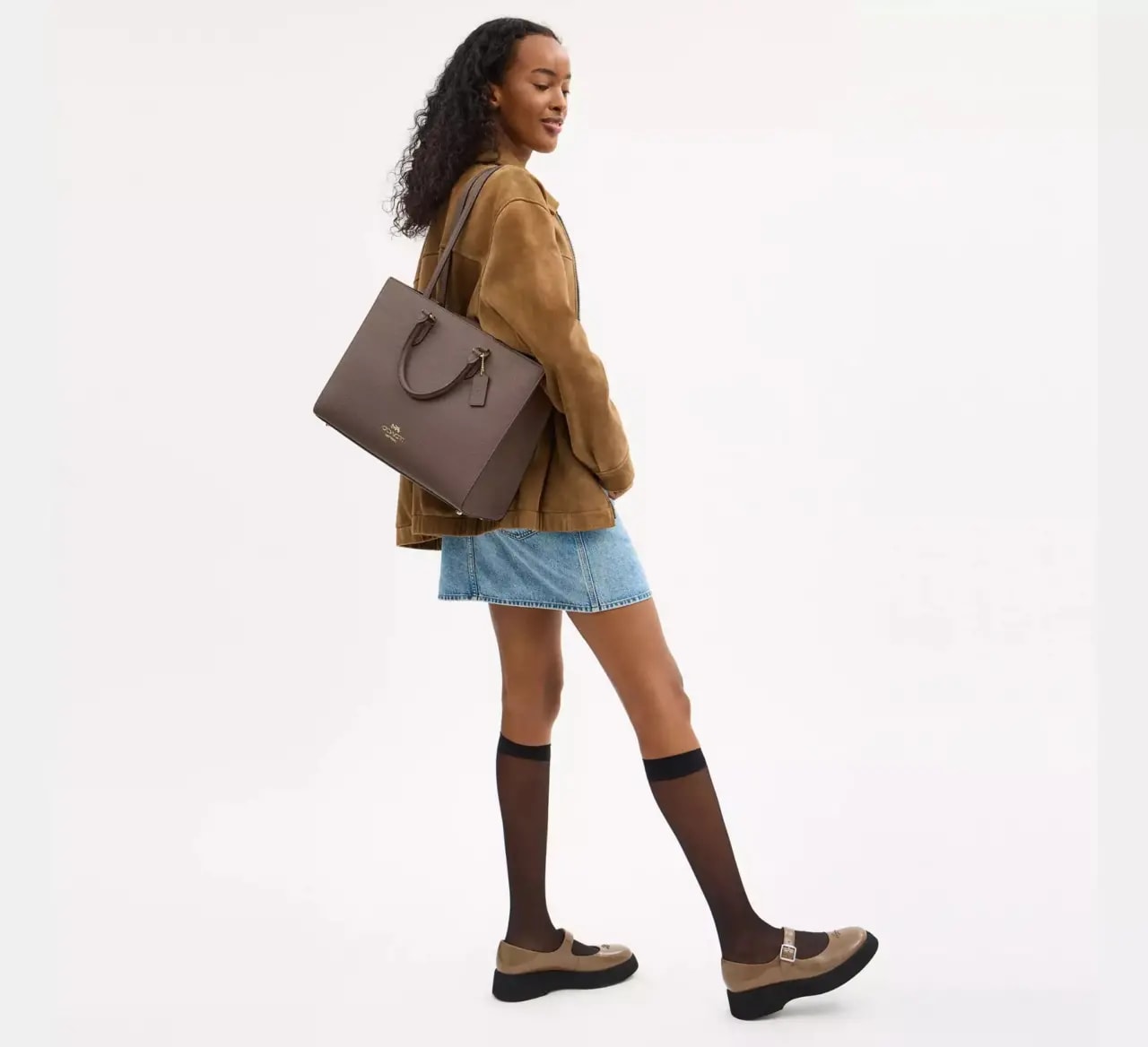 Túi Coach Maggie Tote Bag 'Dark Stone' CY666-IMV2R — ảnh 2