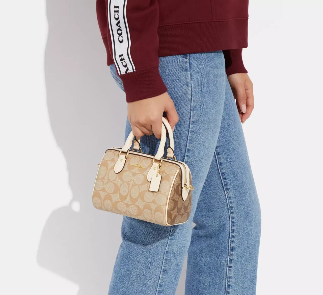 Túi Coach Rowan Satchel Blocked Canvas 'Beige' CH160-IMOT4 — ảnh 2