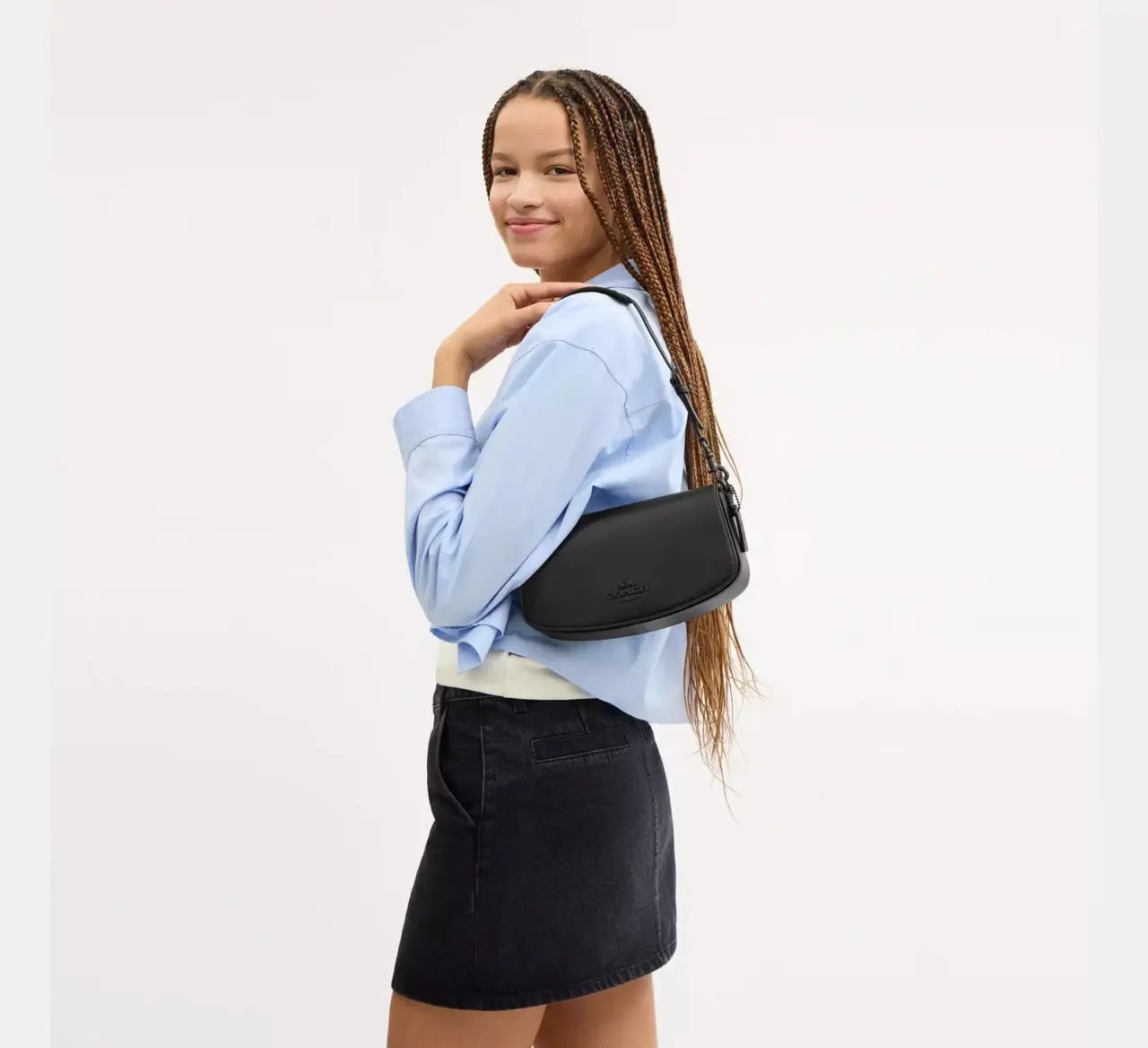 Túi Coach Andrea Shoulder Bag 'Black' CT768-JIBLK — ảnh 2