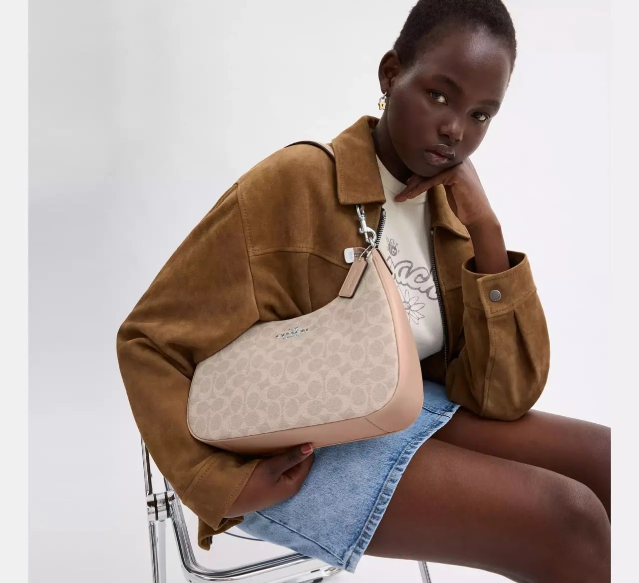 Túi Coach Teri Hobo Bag 'Taupe' CV940-SVPWH — ảnh 3