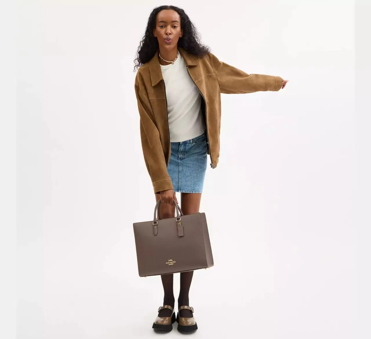 Túi Coach Maggie Tote Bag 'Dark Stone' CY666-IMV2R — ảnh 3