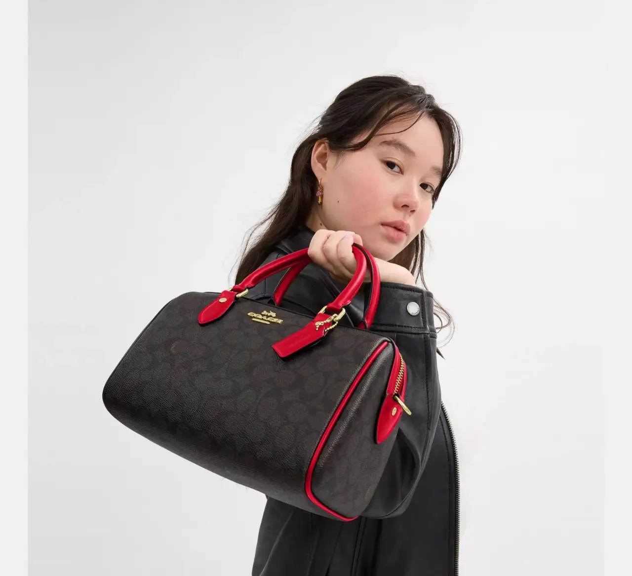 Túi Coach Rowan Satchel Bag 'Bold Red' CV961-IMXD0 — ảnh 3