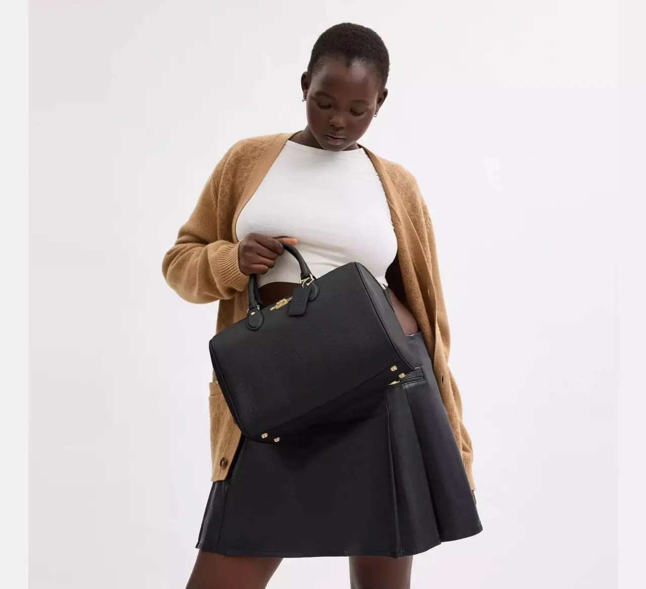 Túi Coach Rowan Large Satchel Bag 'Black' CV960-IMBLK — ảnh 3