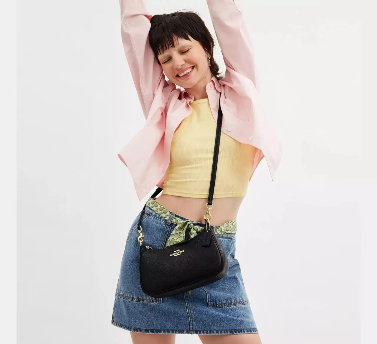 Túi Coach Teri Shoulder Bag 'Black' CV934-IMBLK — ảnh 3