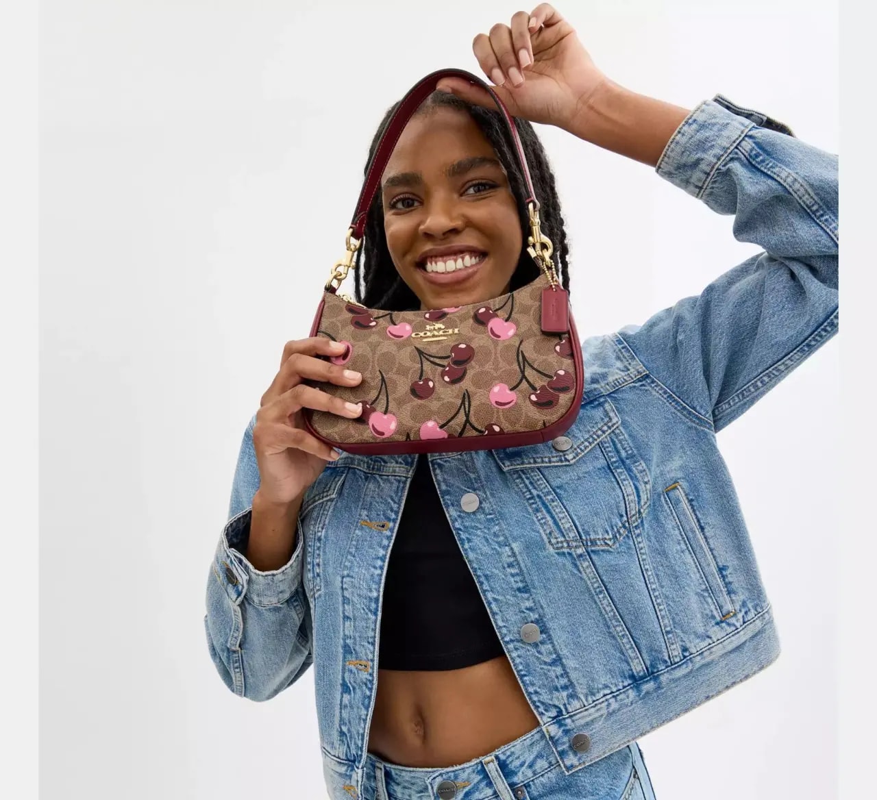 Túi Coach Teri Shoulder Bag 'Cherry Print' CY694-IMTAM — ảnh 3