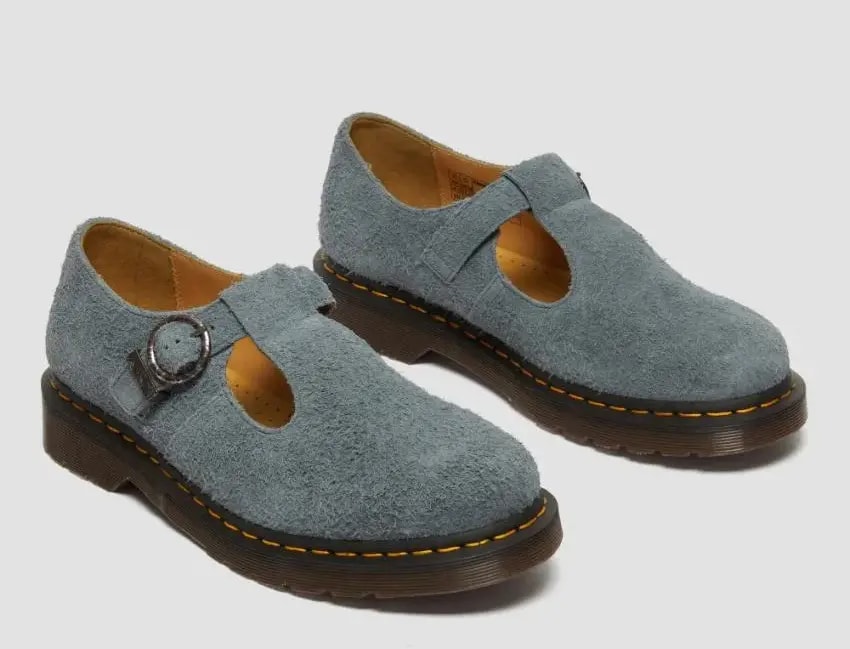 Dép Dr Martens T Bar Napped Suede 'Blue' 31518764 — ảnh 4